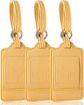 Teskyer Luggage Tags, 3 Pack Premium PU Leather Luggage Tags by TESKYER