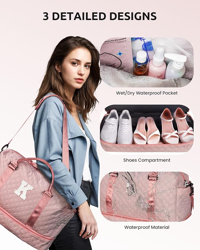 Gifts for Daughter-Girls Initial Duffle Bag - Image 6