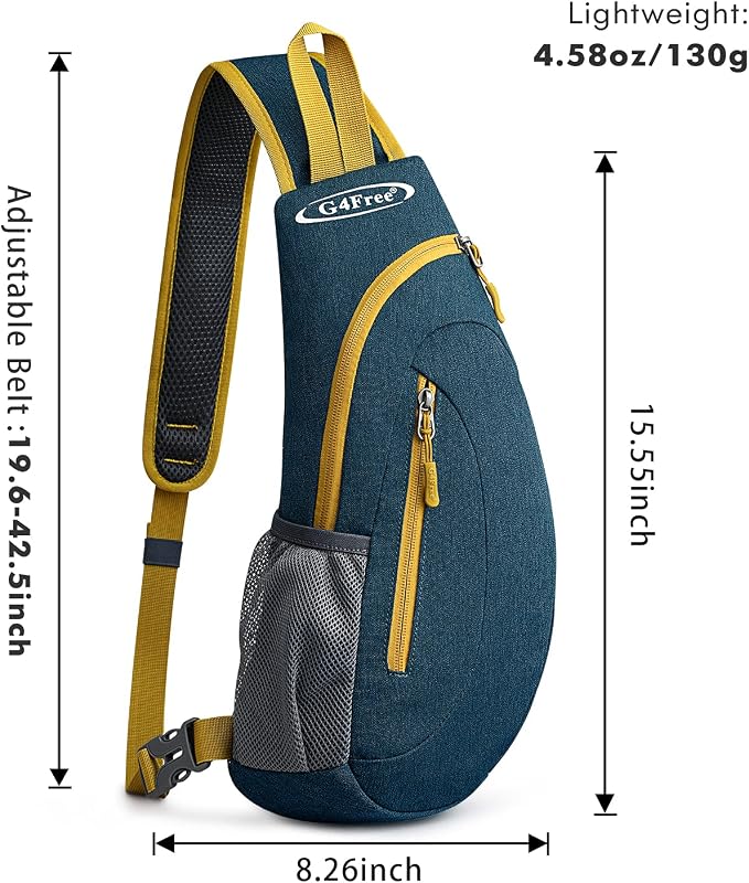 G4Free Sling Bag for Men Women, Small Crossbody Backpack Lightweight Chest - Image 3