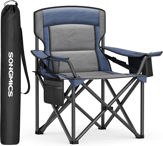 SONGMICS Oversized Lumbar Support Camping Chair, Heavy-Duty Outdoor Folding by SONGMICSbySONGMICSHOME