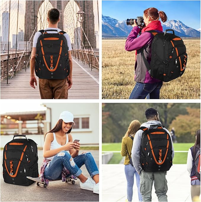 18.4 Laptop Backpack Women Men, 55L-60L Flight Approved Extra Large Travel - Image 7