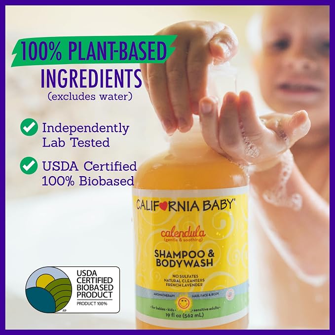 California Baby Calendula Shampoo and Body Wash | 100% Plant-Based | Allergy - Image 6