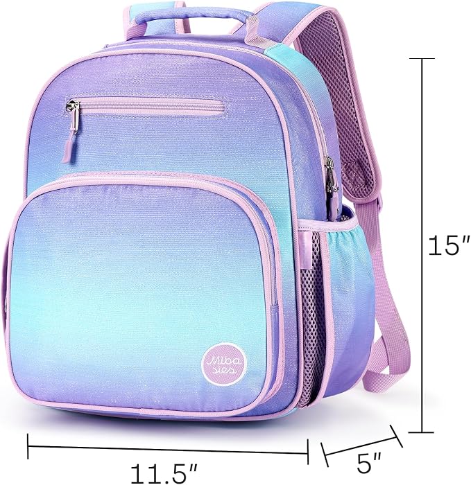 mibasies Girls Backpack 5-8: Lightweight Kids Backpacks - Image 4