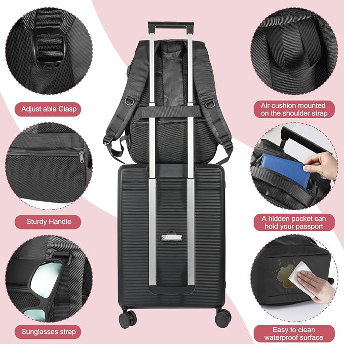 Travel Laptop Backpack for Men and Women, Business Anti Theft Slim Sturdy - Image 3
