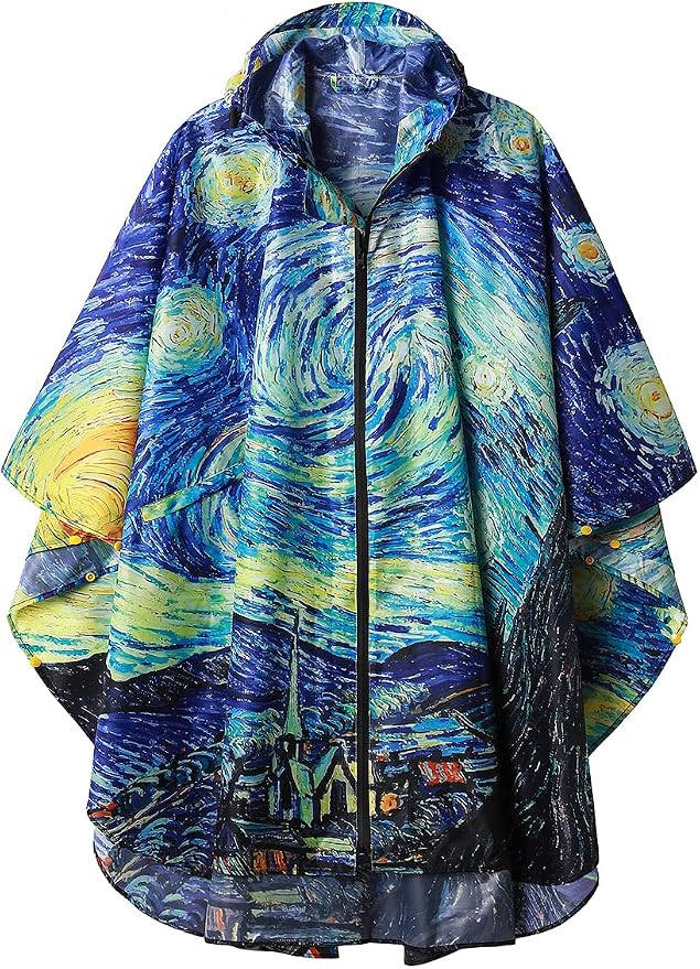 SaphiRose Rain Poncho Jacket Coat Hooded by SaphiRose