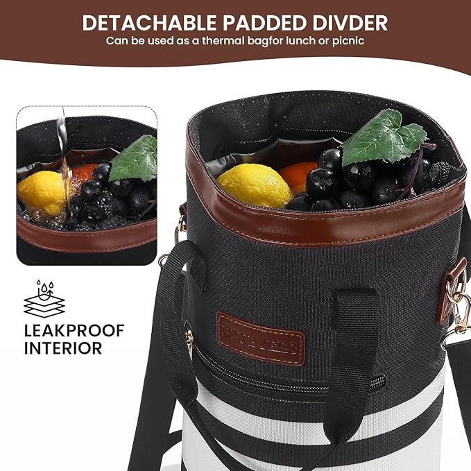 2-Bottle Insulated Wine Carrier Tote - Image 5