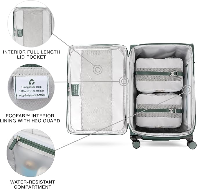 Travelpro VersaPack+ Lightweight Softside Expandable Checked Luggage, 8 Spinner - Image 4