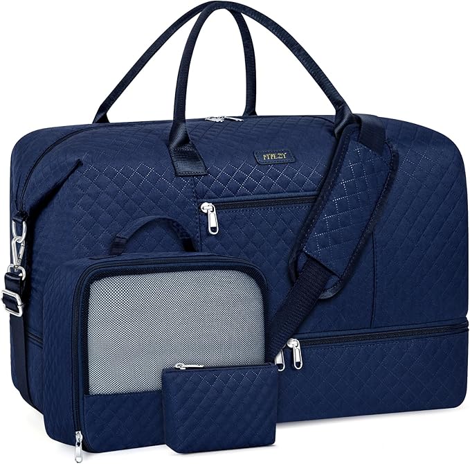 Weekender Bag for Women, Travel Duffel Bag Carry On Overnight Bag by ITIEZY