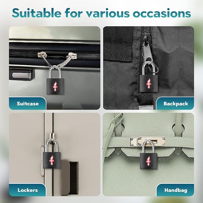 TSA Approved Locks for Luggage Set of 8 TSA Accepted Key Travel Suitcase Locks - Image 5
