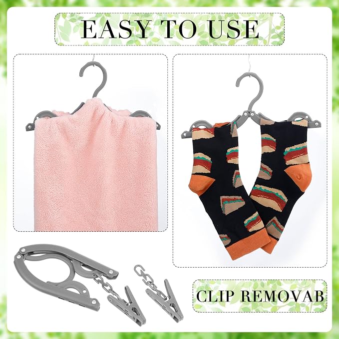 12 Pieces Folding Travel Hangers Foldable - Image 5