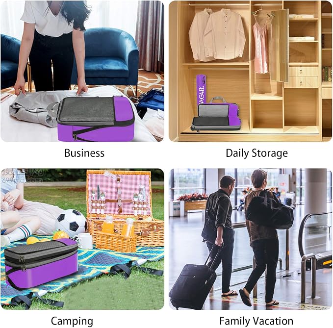 BAGAIL 4 Set/6 Set/8 Set Compression Packing Cubes Travel Accessories - Image 6