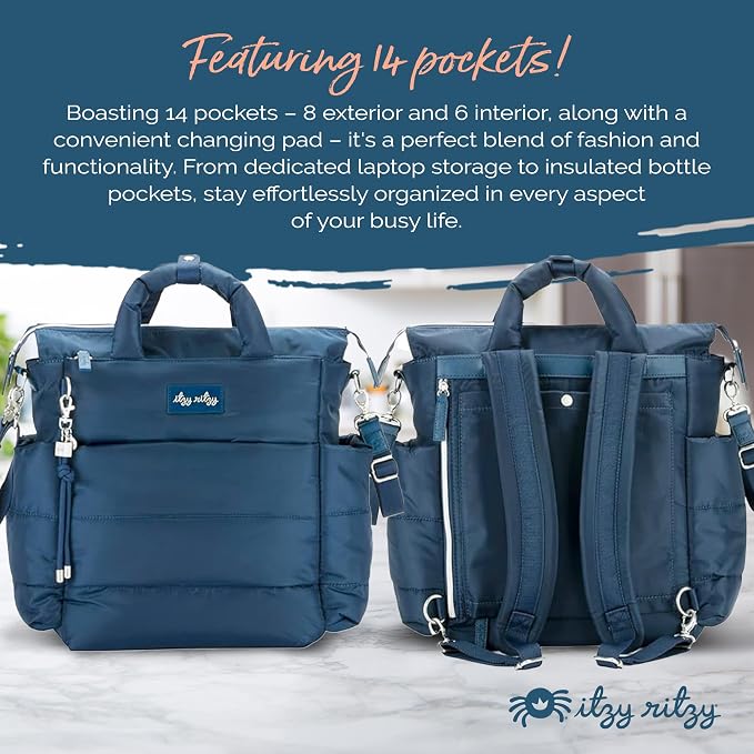 Itzy Ritzy Dream Convertible Diaper Bag Tote Backpack - Image 3