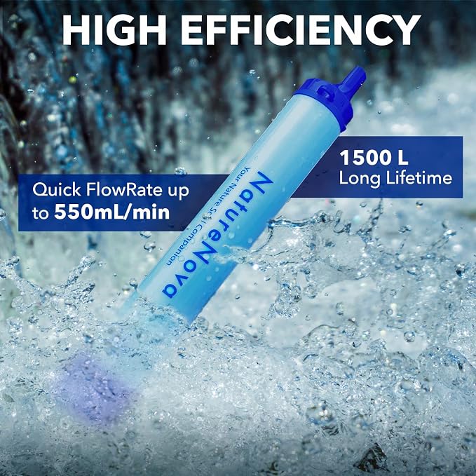 Personal Water Filter Straw Outdoor Portable Filtration Emergency Survival Gear - Image 4