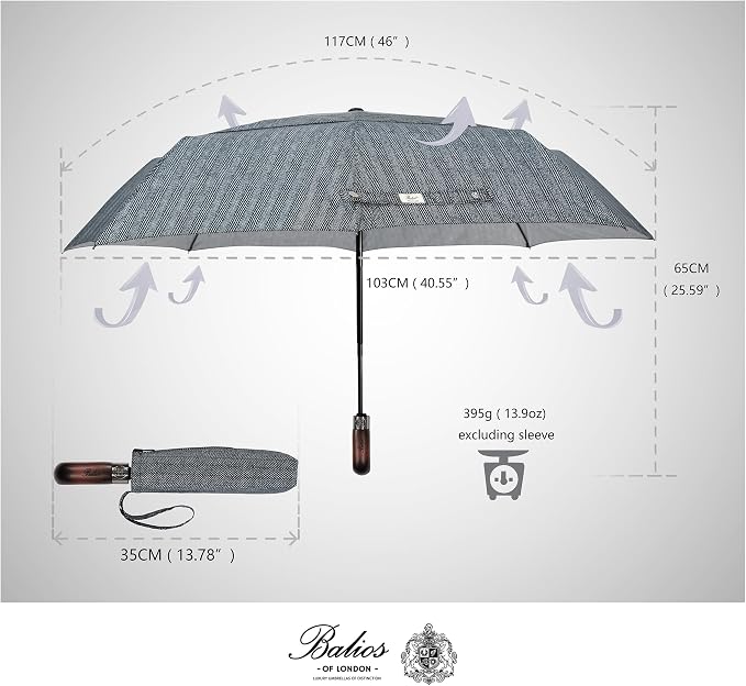 Balios Travel Folding Umbrella - Image 4