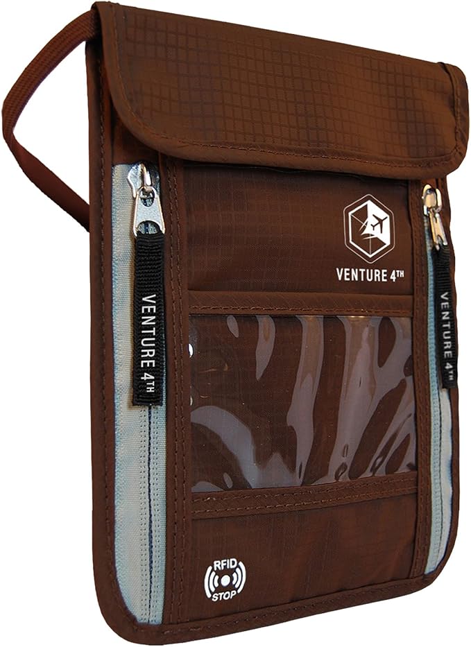 VENTURE 4TH Passport Holder Neck Wallet by VENTURE4TH