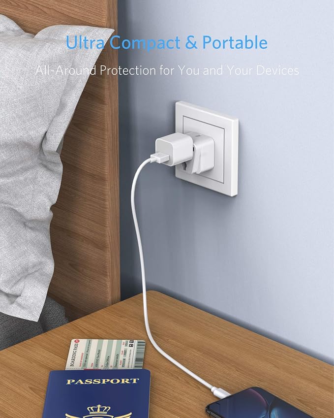 BESTEK India, South Africa Travel Plug Adapter, Grounded Universal Type D Plug - Image 2
