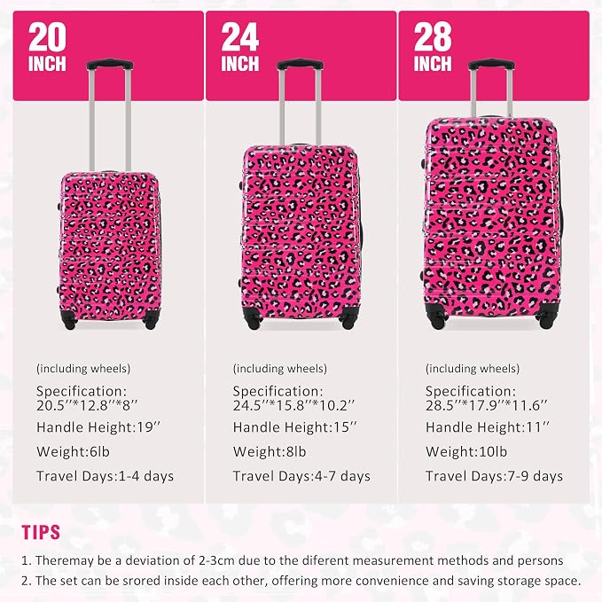 Merax Luggage Sets 3 Piece, Hardside Expandable Suitcase Set - Image 2