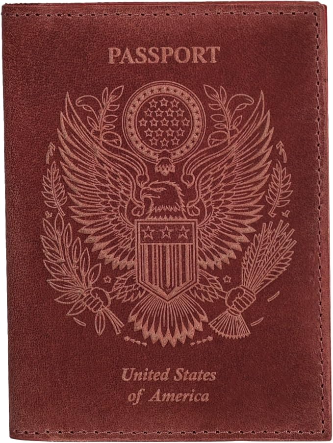 LEATHER VILLAGE Leather Passport Holder Cover – Travel Wallet by LeatherVillage
