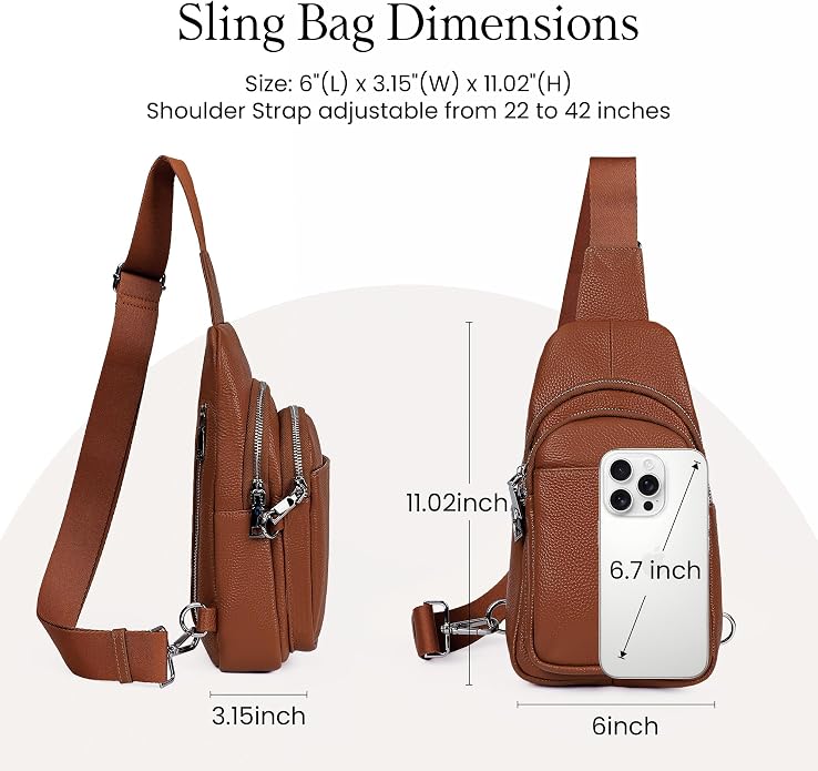 befen Genuine Leather Small Sling Bag - Image 5