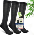 Mens Compression Socks for Men Women, 15-20 mmHg Bamboo Viscose Knee High Soft by Unknown