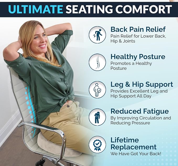 ComfiLife Premium Gel & Memory Foam Seat Cushion – Doctor Recommended Office - Image 3