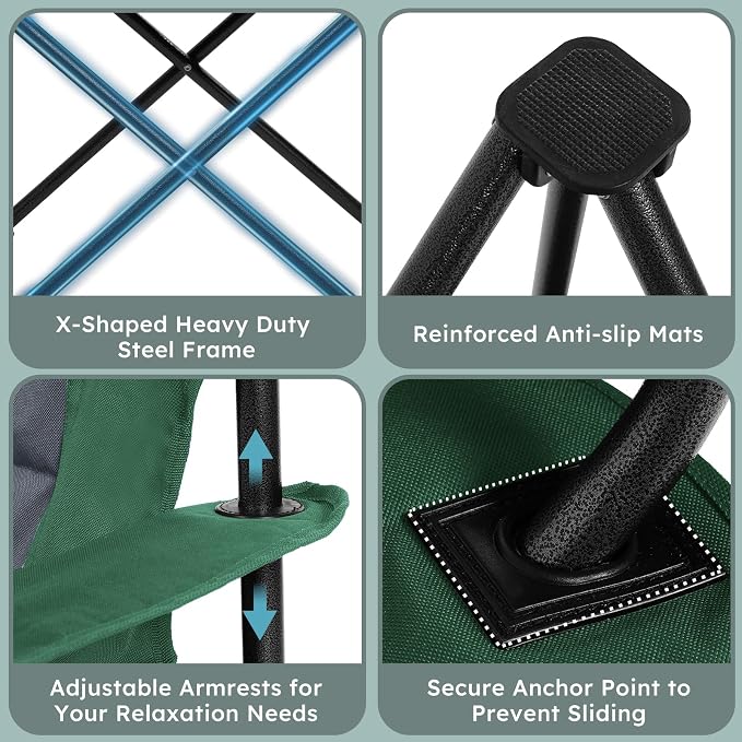 Oversized Camping Chairs 2 Pack - Image 7