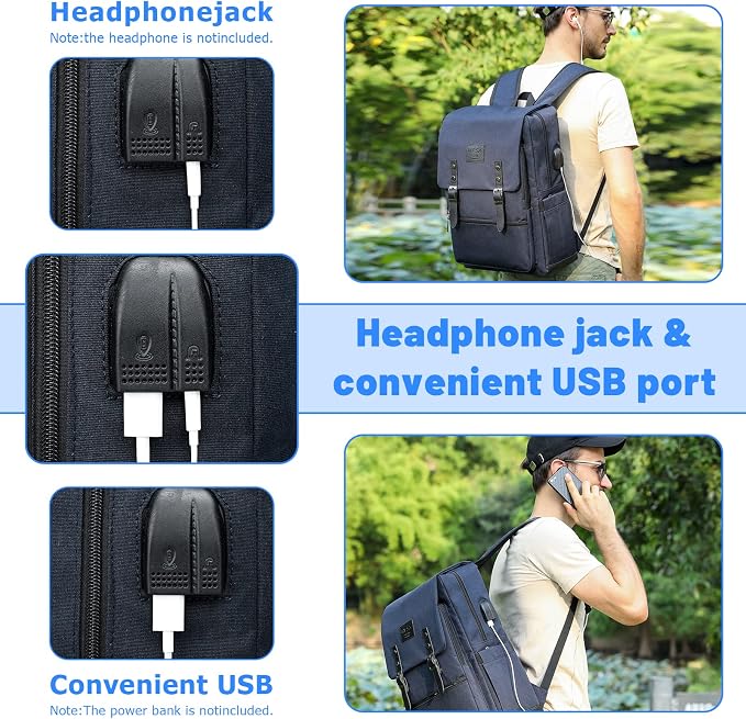 HFSX Anti Theft Laptop Backpack Men Women Business Travel Computer Backpack - Image 3
