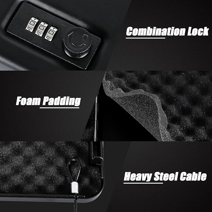 Dalmbox Gun Safe for Pistols Small Handgun Lock Box - Image 3
