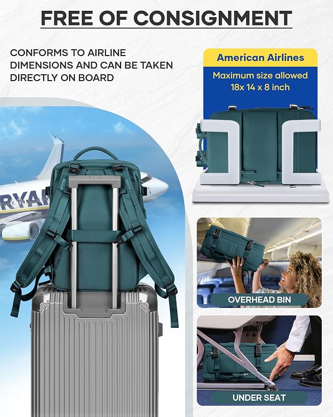 Vacuum Backpack With Vacuum Compression, Expanded Travel Laptop Backpacks - Image 8