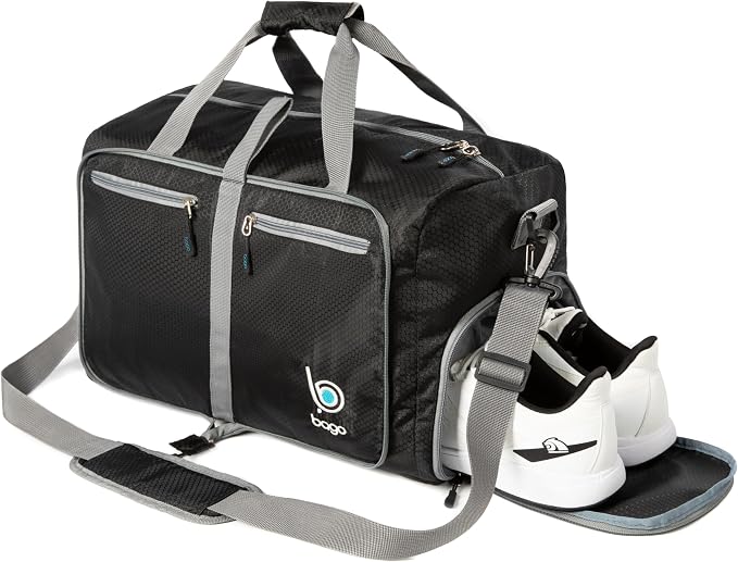 Bago Foldable Duffel Bags for Traveling Women & Men - 60L Medium Packable - Image 4