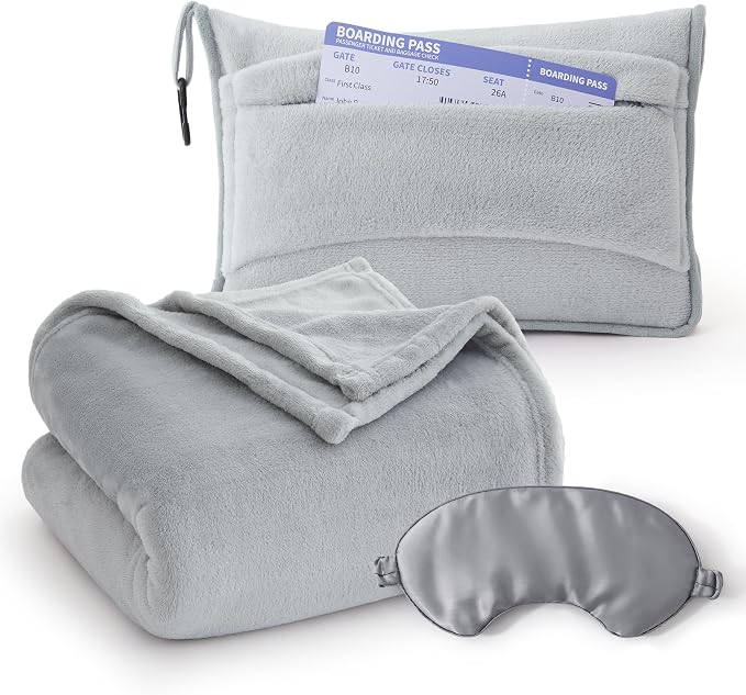 Bedsure Travel Blanket Airplane Compact by BEDSURE