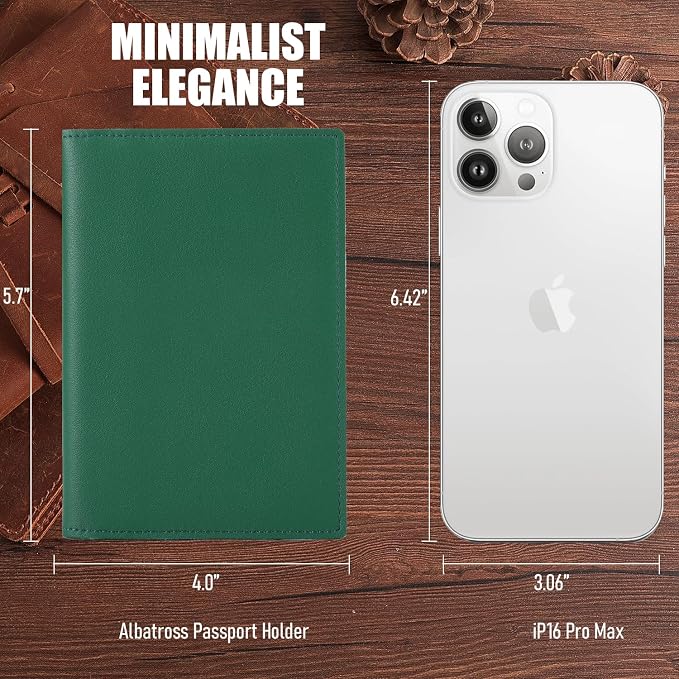 STAR VISTA Albatross Leather Travel Passport Holder, Minimalist Design - Image 7