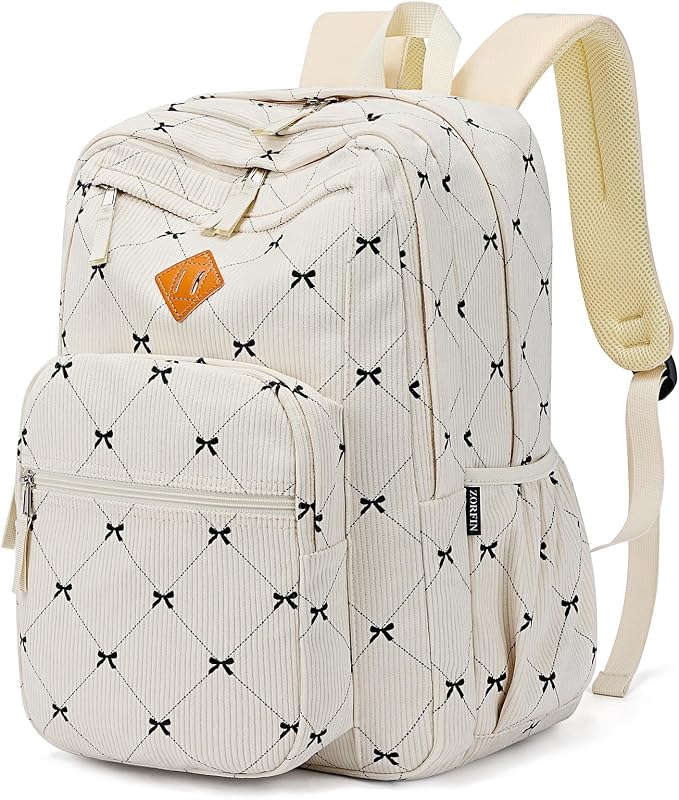 ZORFIN 26L Backpack for College, and Travel: Corduroy Bookbag by ZORFIN-SimpleYetChic