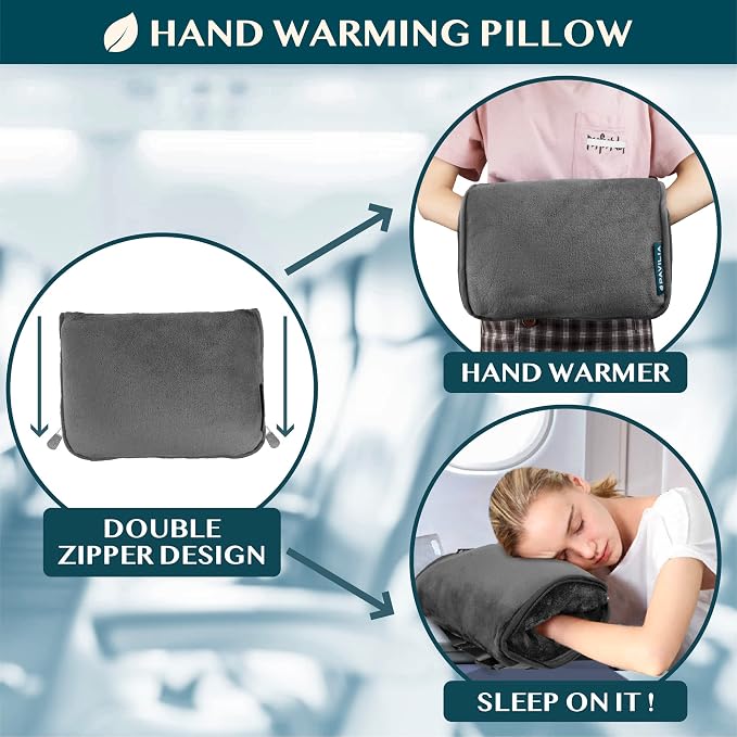 PAVILIA Travel Blanket Pillow, Soft Airplane Blanket 2-in-1 Combo Set, Plane - Image 4
