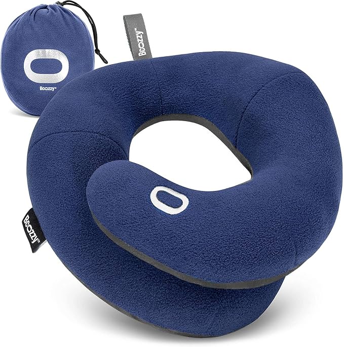BCOZZY Travel Neck Pillow for Airplane – Patented Double Support for Head by BCOZZY