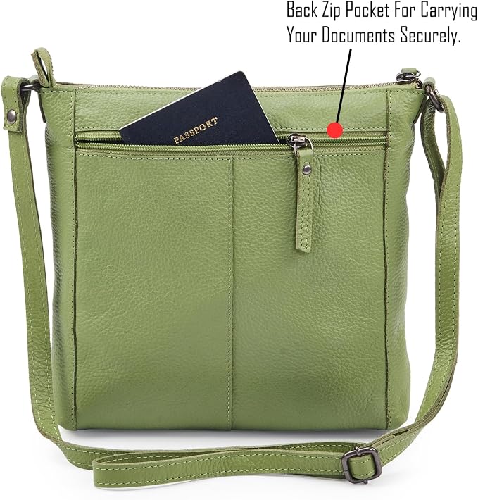 Small Soft Genuine Leather Crossbody Purse Women’s Sling Crossover Shoulder - Image 4