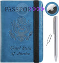 Airtag Passport Holder Cover Wallet Travel Essentials RFID Blocking Leather by PASCACOO