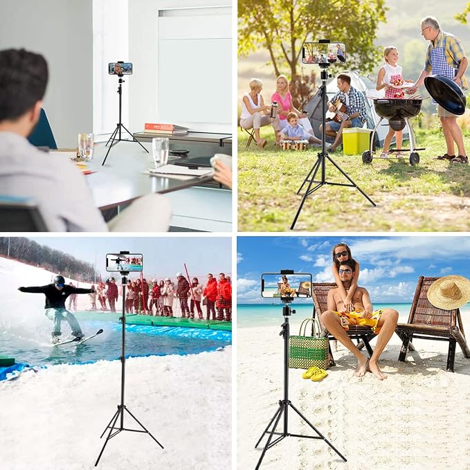 Up to 82.6 Inch Tall Tripod for Cell Phone and Lightweight Camera, Super Tall - Image 6