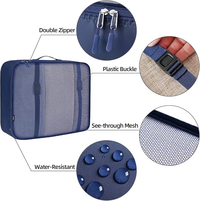 BAGAIL 6 Set/8 Set/10 Set Packing Cubes Various Sizes Packing Organizer - Image 5