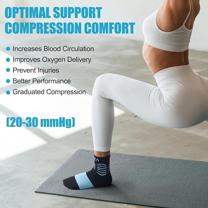 NEENCA Professional Compression Socks, Medical Athletic Ankle Socks - Image 5