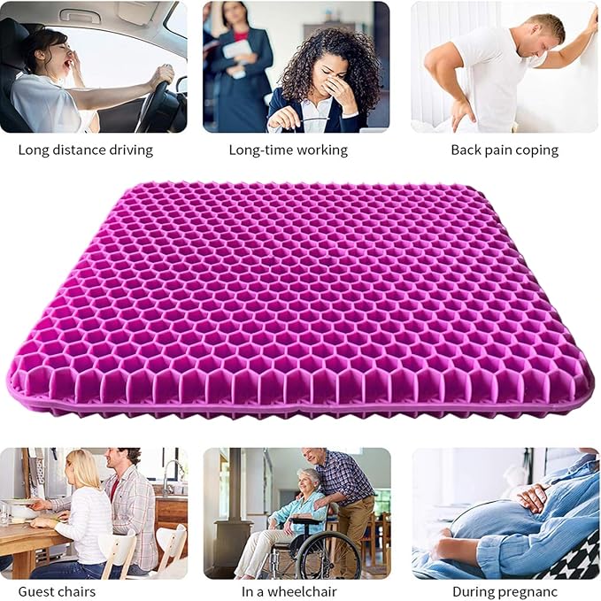 Gel Seat Cushion, Office Seat Cushion Chair Pads - Image 6