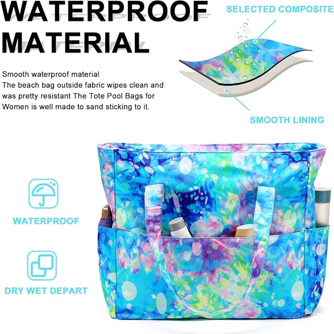 Waterproof Beach Tote Pool Bags - Image 8
