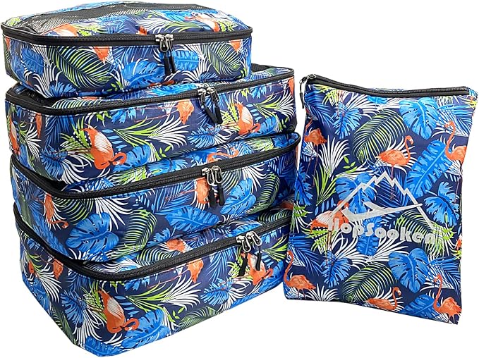 5 Set Packing Cubes for Travel Large Suitcase Luggage Organizer Bags Travel by HOPSOOKEN
