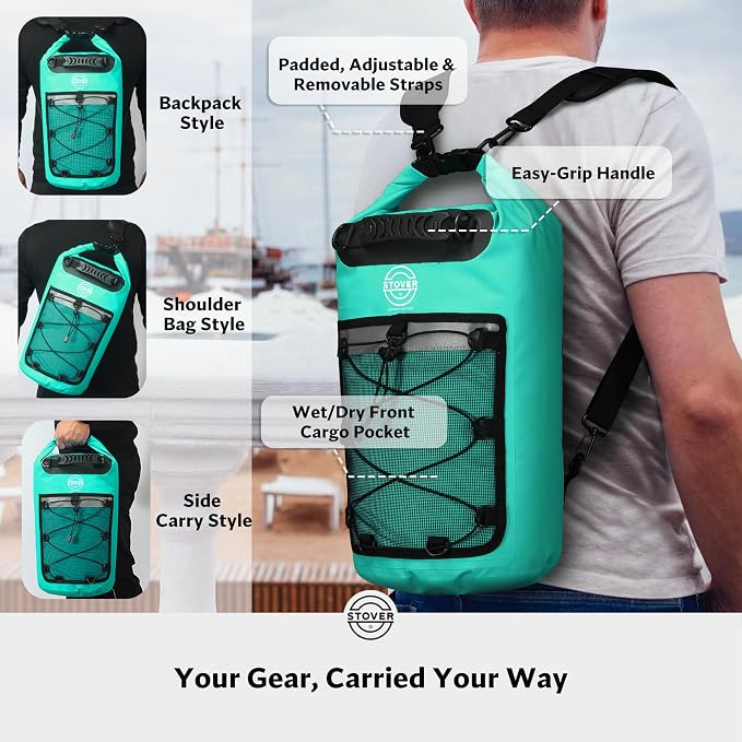 STOVER 5/10/25/30/40/55L Waterproof Backpack- Floating Dry Bag - Image 3