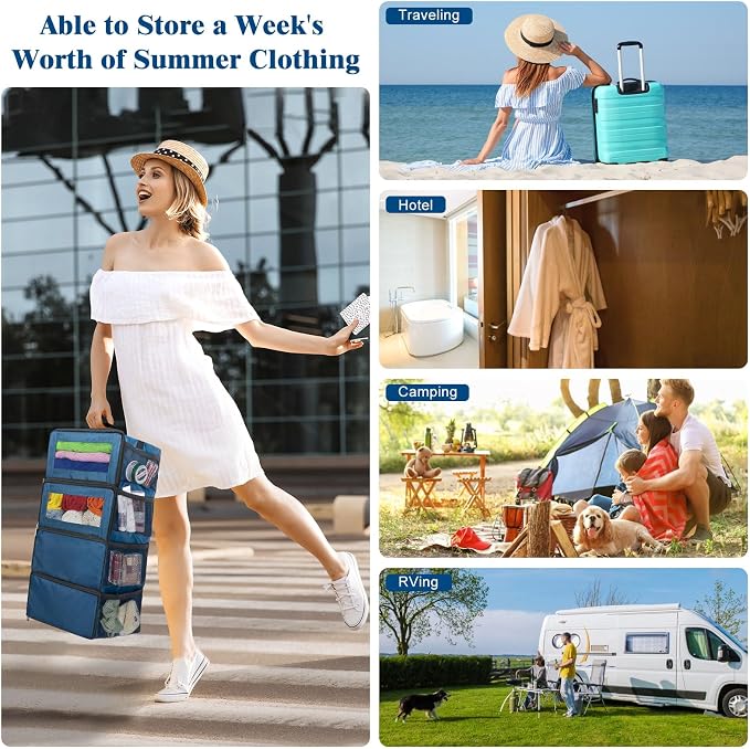 Hanging Travel Organizer, Carry on Luggage Suitcase Organizer, Travel - Image 6