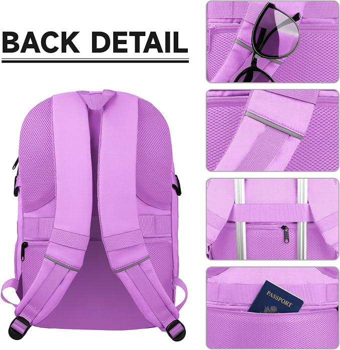 Lapsouno Laptop Backpack, Travel Laptop Backpack, 15.6 Inch Carry on Backpack - Image 3