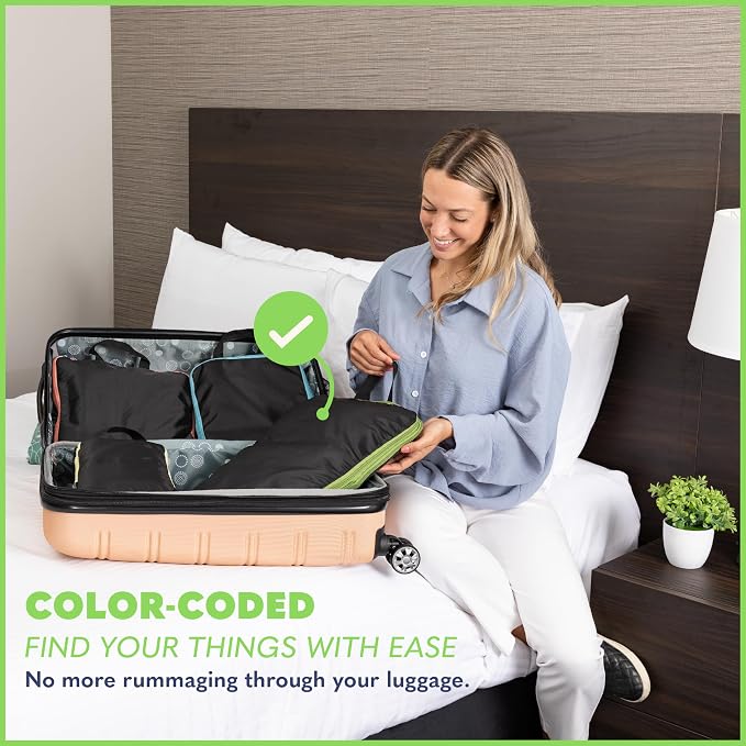 Compression Packing Cubes Travel, 4 Set/6 Set Packing Cubes - Image 3