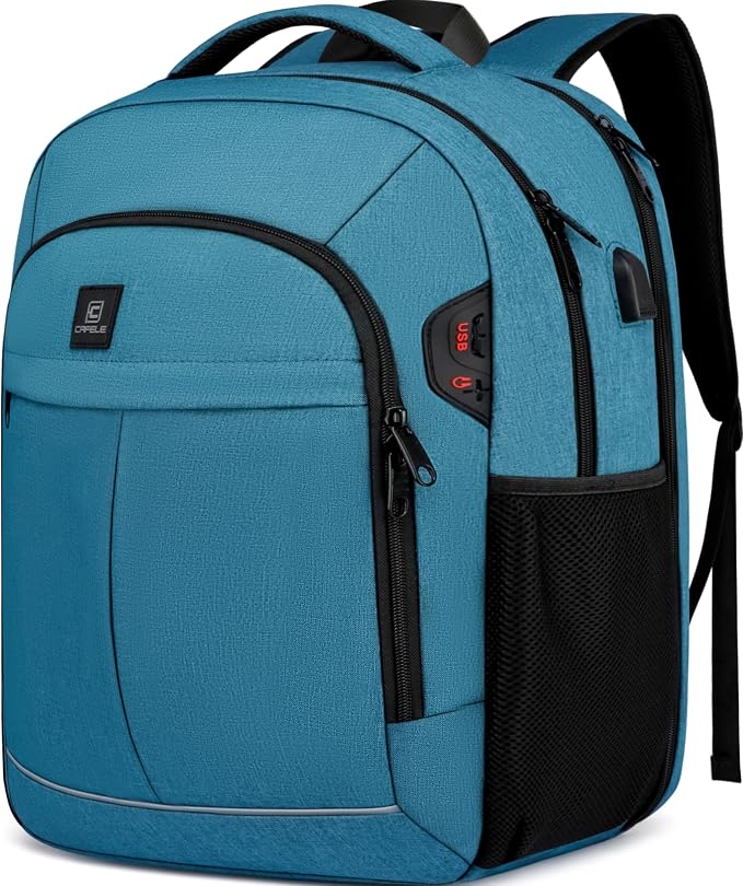 Backpack, Bookbag for Men and Women, 17.3 inch TSA Water Resistant Business by Cafelezx