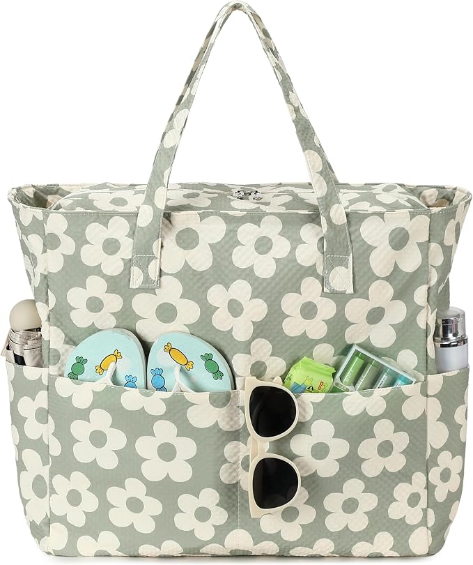 LEDAOU Beach Bag Waterproof Sandproof Women Tote Bag Pool Bag by LEDAOU