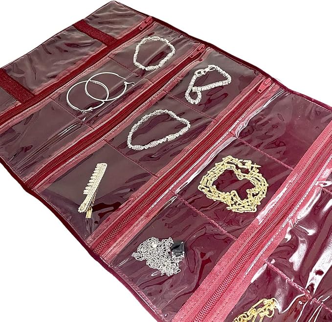 Travel Jewelry Roll Bag Portable Organizer Pouch - Image 3